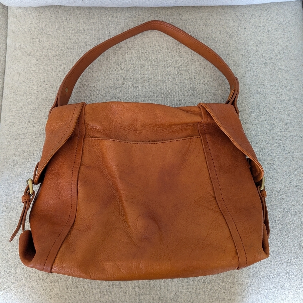 Brown Leather Shoulder Bag Hobo Lots Of Pockets Stampede Festival Bag - Picture 7 of 12